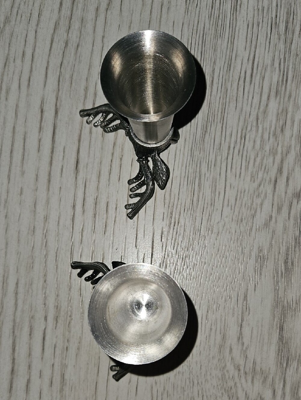 Set of 2 Jägermeister Silver Shot Glasses - Picture 5 of 6